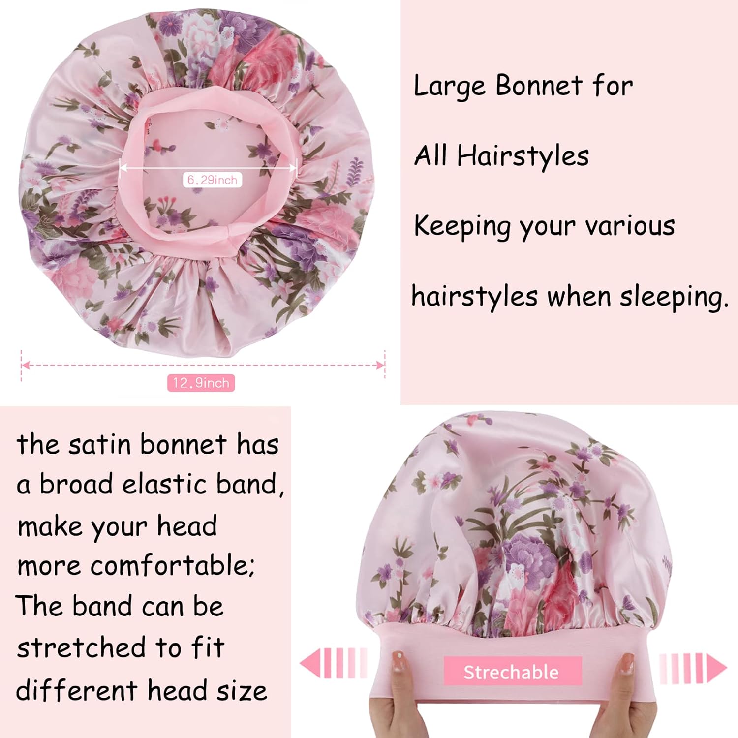 Silky Sleep Bonnet for Women