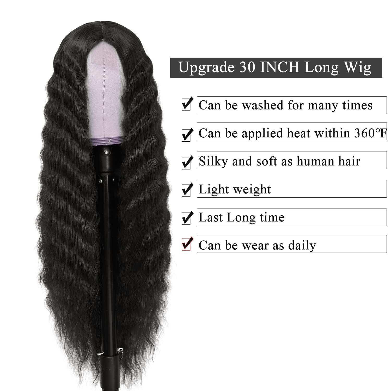 Glam 30-Inch Curly Lace Wig