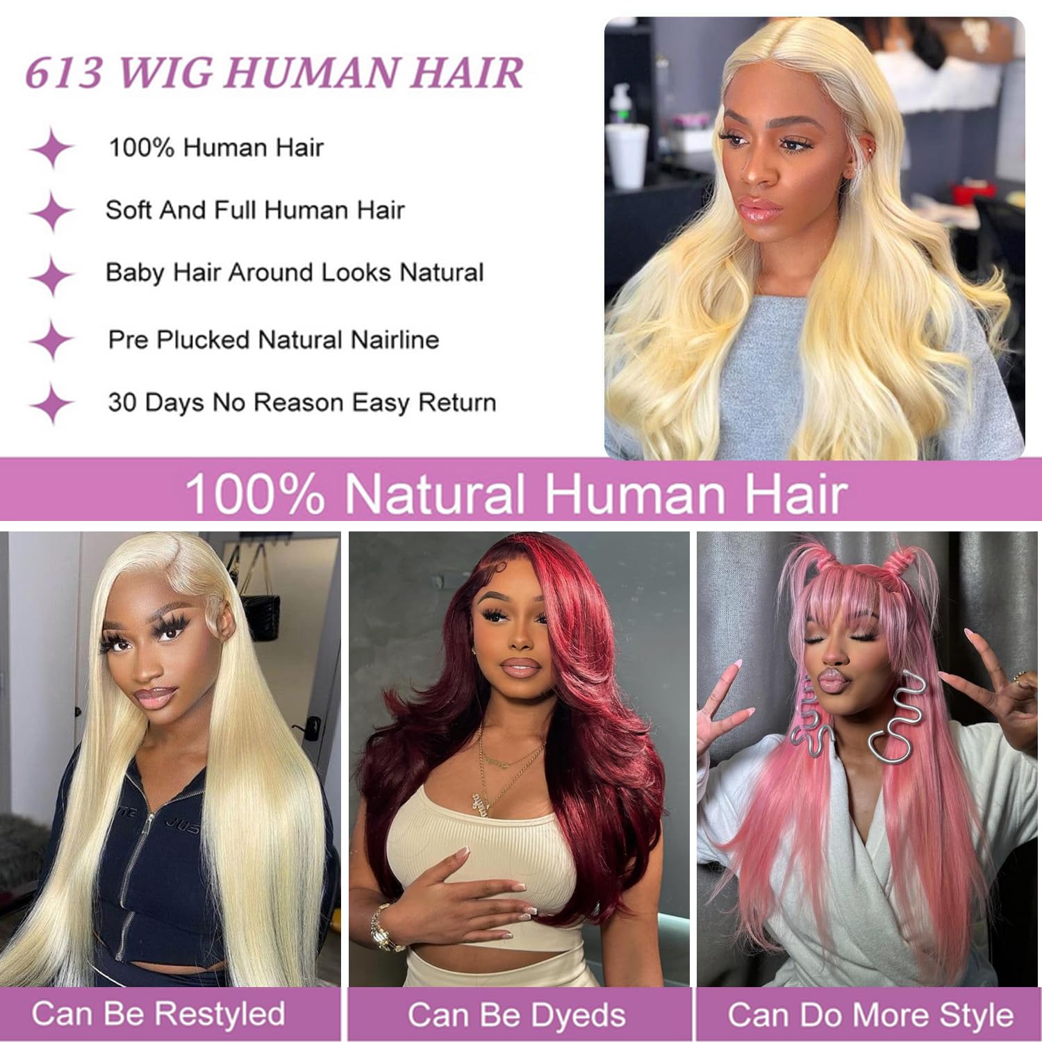 Glamorous Blonde Lace Wig