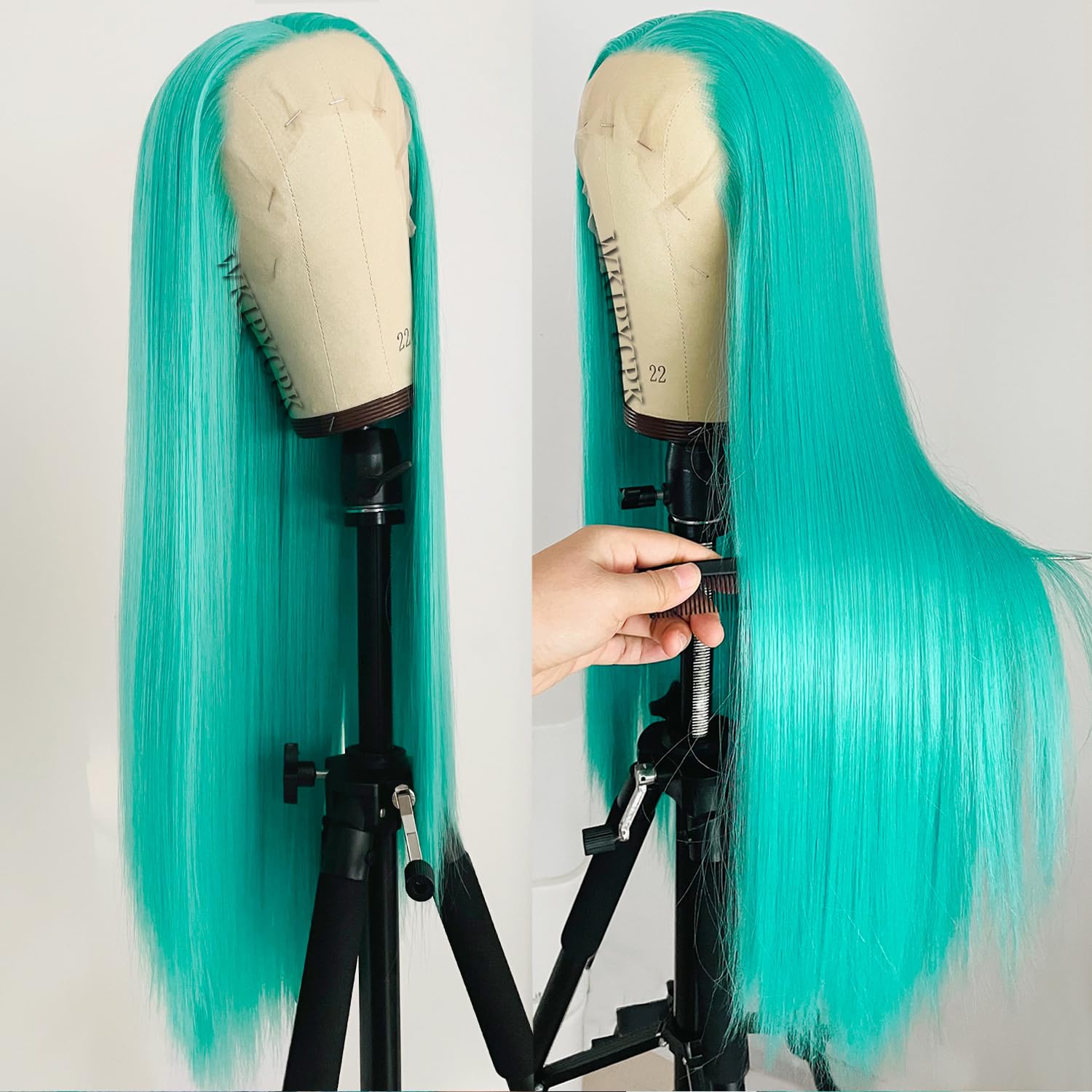 Mint Green Silky Wig
