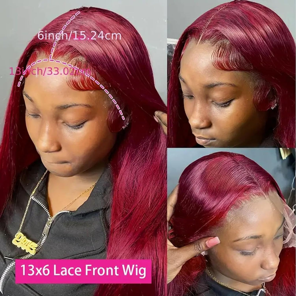 Silky Burgundy Glam Wig