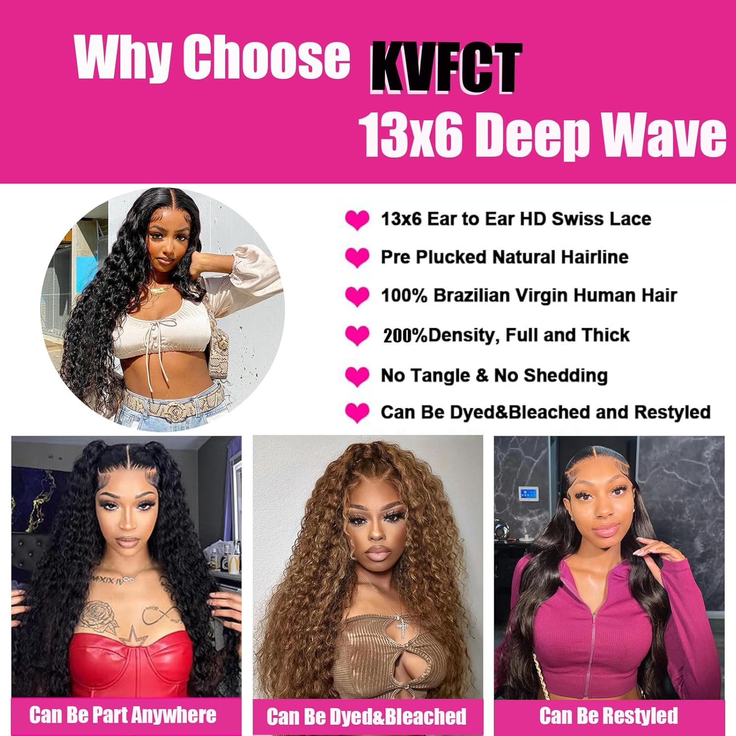 Glamorous Deep Wave Hair Wig
