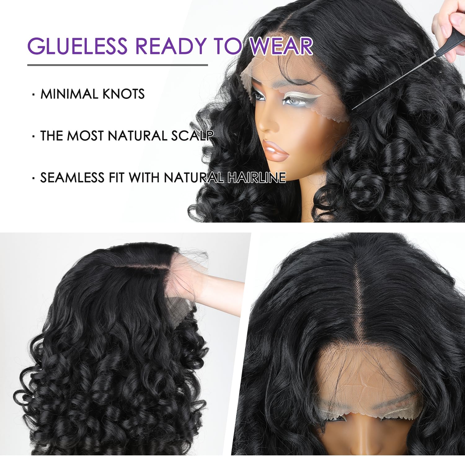 Glamorous Glueless Curly Wig