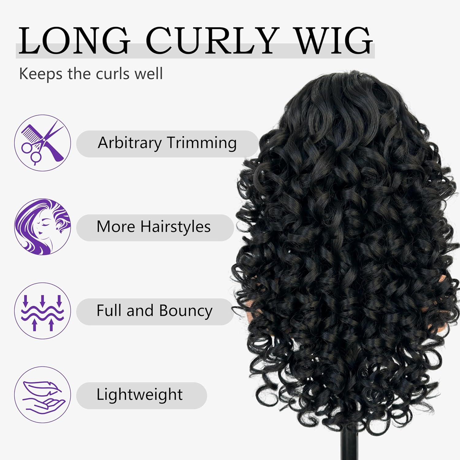 Glamorous Glueless Curly Wig