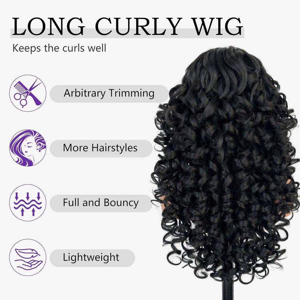 Glamorous Glueless Curly Wig