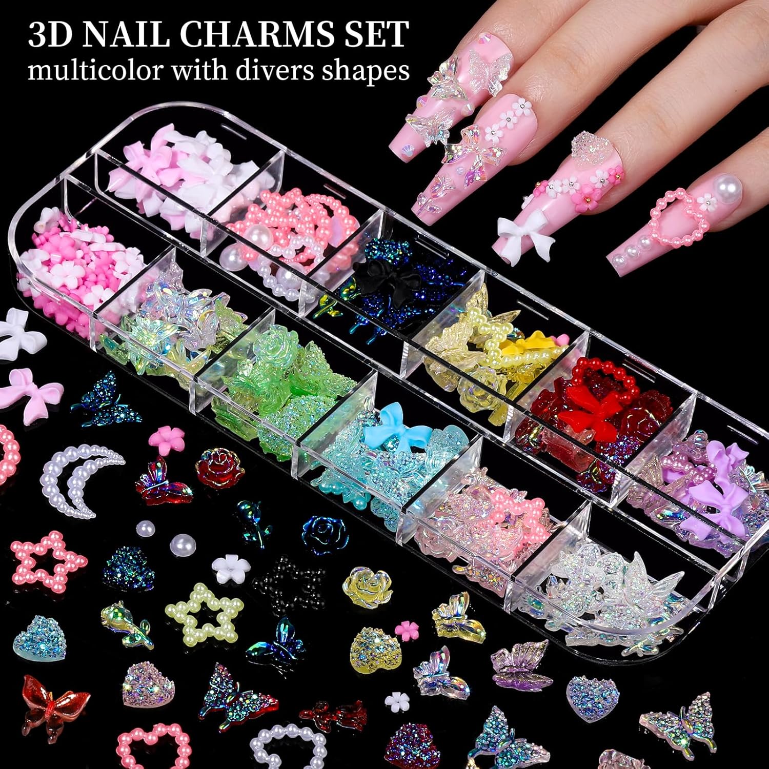 Sparkly Nail Art Gem Kit